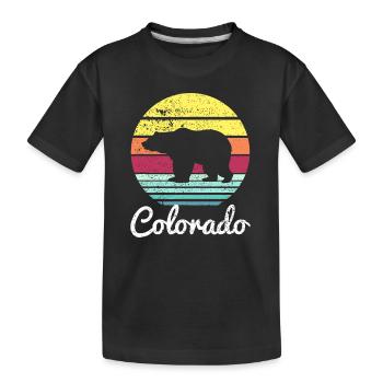 Vintage Retro Co Colorado Wildlife Bear Adventure - T-shirt bio Premium Enfant - noir - Devant