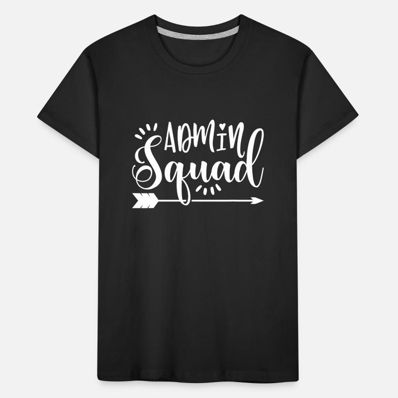 Admin Scolaire Cadeau Admin Squad T-shirt bio Premium Enfant