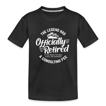 Die Legende hat das Beratungshonorar zurückgezogen - Kinder Premium Bio T-Shirt - Schwarz - Vorne