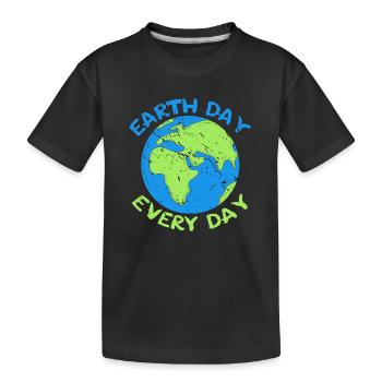 Anniversaire de la planète Jour de la Terre Jour de la Terre Tous les jours - T-shirt bio Premium Enfant - noir - Devant