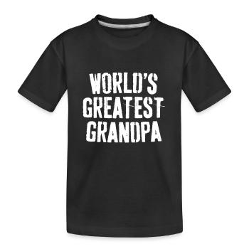 Le plus grand grand-père du monde des hommes - Fête des pères - T-shirt bio Premium Enfant - noir - Devant