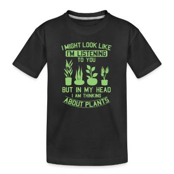 Pflanzenliebhaber Naturgärtner Gartenbauer - Kinder Premium Bio T-Shirt - Schwarz - Vorne