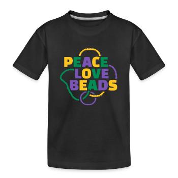Perles d’amour de Mardi Gras Paix - T-shirt bio Premium Enfant - noir - Devant