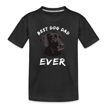Bester Hundevater aller Zeiten Black Lab - Kinder Premium Bio T-Shirt - Schwarz - Vorne