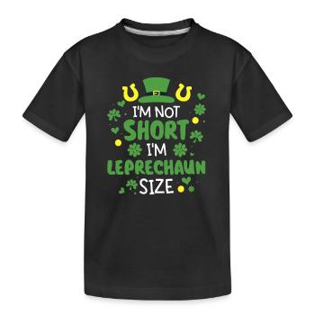 Komisch, ich bin nicht klein, ich habe Koboldgröße - Kinder Premium Bio T-Shirt - Schwarz - Vorne