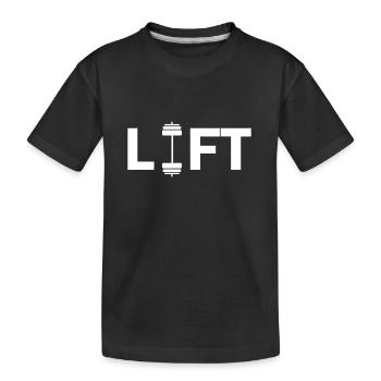 Heben Kreuzheben Gewichtheben Gewichtheben - Kinder Premium Bio T-Shirt - Schwarz - Vorne