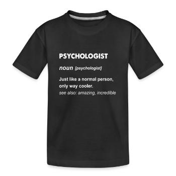 Psychologist Gift - Kids' Premium Organic T-Shirt - black - Front
