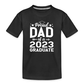 Fier papa d’une promotion de 2023 - T-shirt bio Premium Enfant - noir - Devant