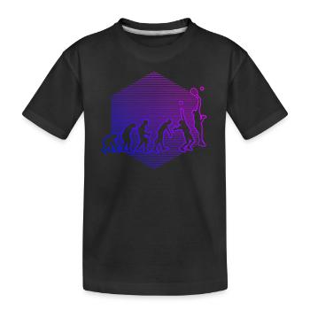 Racket Sports Women's Paddle Racket Paddle - Kids' Premium Organic T-Shirt - black - Front