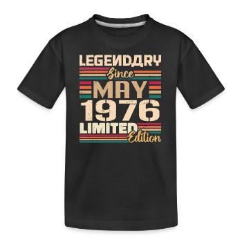 May 1976 May - Jubilee May 1976 - Kids' Premium Organic T-Shirt - black - Front