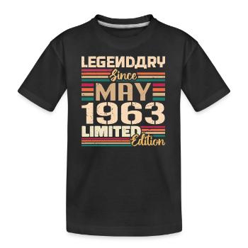 May 1963 May - Jubilee May 1963 - Kids' Premium Organic T-Shirt - black - Front