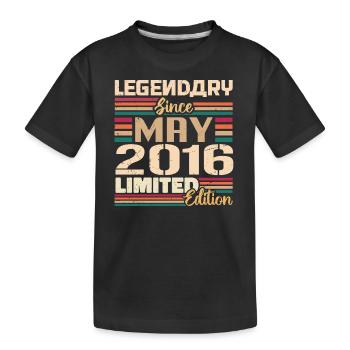 May 2016 May - Anniversary May 2016 - Kids' Premium Organic T-Shirt - black - Front