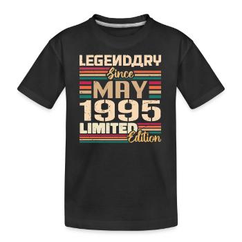 May 1995 May - Jubilee May 1995 - Kids' Premium Organic T-Shirt - black - Front