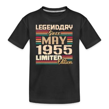 May 1955 May - Jubilee May 1955 - Kids' Premium Organic T-Shirt - black - Front
