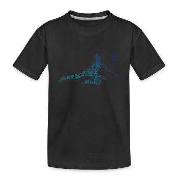 Volley Volley-ball masculin Volley-ball féminin - T-shirt bio Premium Enfant - noir - Devant