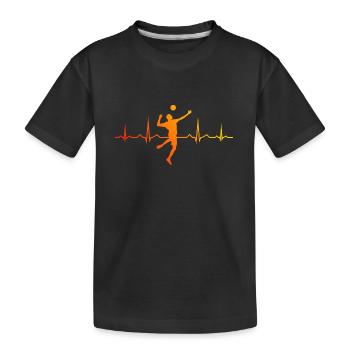 Fistball Damen Volleyball Faustball Herren - Kinder Premium Bio T-Shirt - Schwarz - Vorne