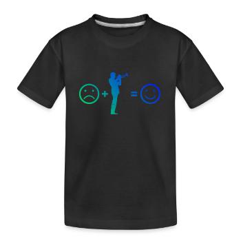 Trumpeter Trumpet Player Trumpet Jazz Trumpeter - Kids' Premium Organic T-Shirt - black - Front