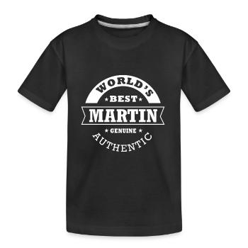 Martin ist das beste Martin-Geschenk der Welt - Kinder Premium Bio T-Shirt - Schwarz - Vorne