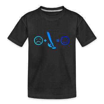 Surfing Windsurfer Women Men Windsurf Windsurfing Windsurfing - Kids' Premium Organic T-Shirt - black - Front