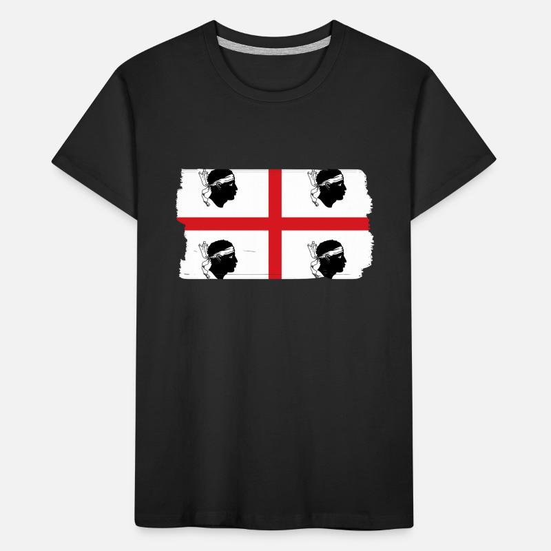 Drapeau de la Sardaigne Drapeau sarde Drapeau de la Sardaigne T-shirt bio Premium Enfant