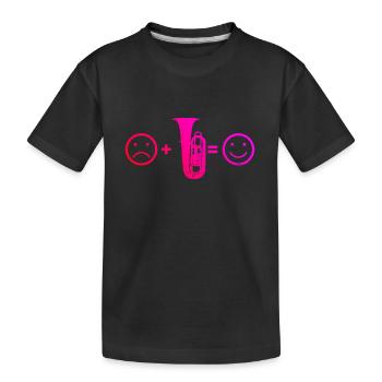 Musique à vent Dames Tubiste Instrument à vent Tuba - T-shirt bio Premium Enfant - noir - Devant