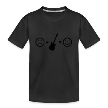 Egitarre Gitarre akustische gitarre classical guit - Kinder Premium Bio T-Shirt - Schwarz - Vorne