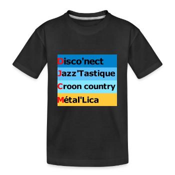 Jeux de mots musicale - T-shirt bio Premium Enfant - noir - Devant