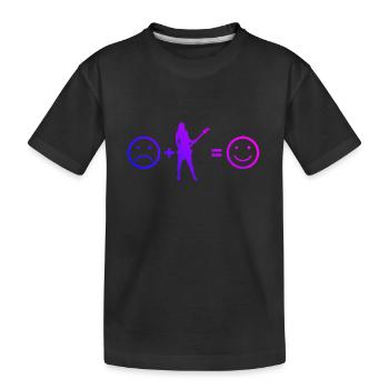 Egitarre guitare électrique guitare acoustique guitare acoustique - T-shirt bio Premium Enfant - noir - Devant
