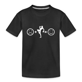 Women's Kickboxing Kickboxing Kickboxing - Kids' Premium Organic T-Shirt - black - Front
