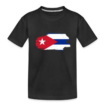 Cuba Flag Caribbean Vacation Cuba Travel Havana - Kids' Premium Organic T-Shirt - black - Front