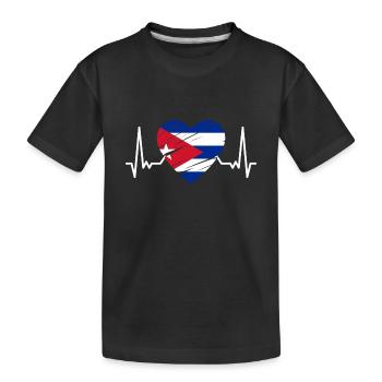Cuba Drapeau Caraïbes Vacances Cuba Voyage La Havane - T-shirt bio Premium Enfant - noir - Devant