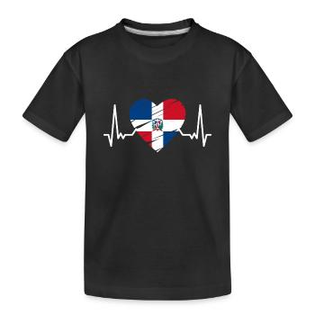 République dominicaine drapeau Dom Rep drapeau Voyage - T-shirt bio Premium Enfant - noir - Devant