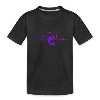 Volleyball Player Volley Men's Volleyball - Kids' Premium Organic T-Shirt - black - Front