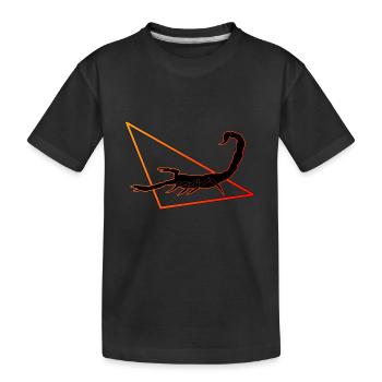 Scorpion en rouge/orange - T-shirt bio Premium Enfant - noir - Devant