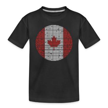 Drapeau du Canada Feuille d’érable Drapeau canadien Canada - T-shirt bio Premium Enfant - noir - Devant