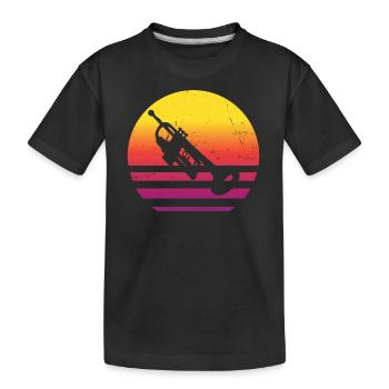 Trompeter Trompeten Spieler Herren Damen - Kinder Premium Bio T-Shirt - Schwarz - Vorne