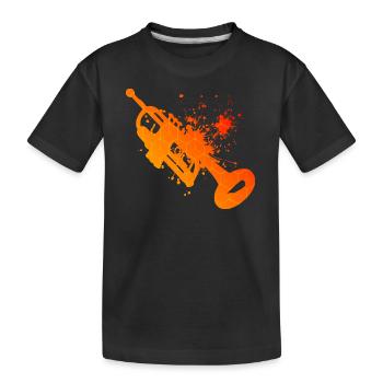 Trompetenspieler Herren Damen Trompeten Spieler - Kinder Premium Bio T-Shirt - Schwarz - Vorne