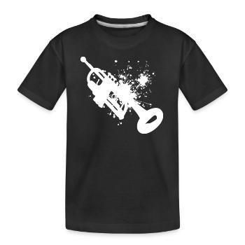 Trumpet Trumpets Player Trumpeter Trumpet Spit - Kids' Premium Organic T-Shirt - black - Front