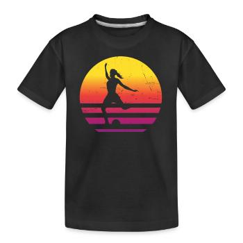 Joueuses de football Matchs de football masculin - T-shirt bio Premium Enfant - noir - Devant