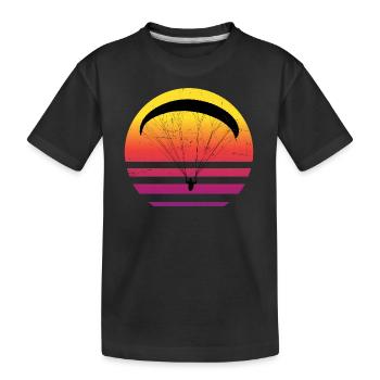 Paragliding Men Paraglider Paraglider Paraglider - Kids' Premium Organic T-Shirt - black - Front