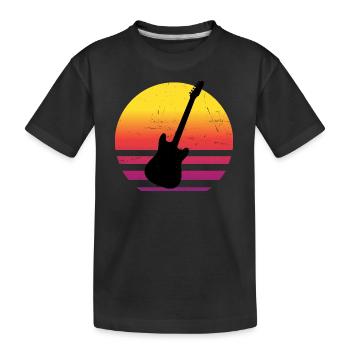 Guitar Damen akustische gitarre Gitarre - Kinder Premium Bio T-Shirt - Schwarz - Vorne