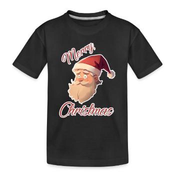 Glücklicher Weihnachtsmann (Schlaganfall) - Kinder Premium Bio T-Shirt - Schwarz - Vorne