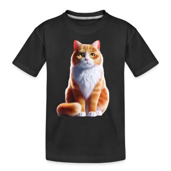 Conception de chaton mignon - T-shirt bio Premium Enfant - noir - Devant