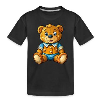 Cute Teddy - Kids' Premium Organic T-Shirt - black - Front