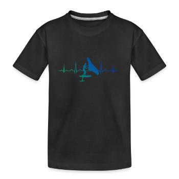 men wingsurfen foilwing wingfoil wingsurf - Kids' Premium Organic T-Shirt - black - Front