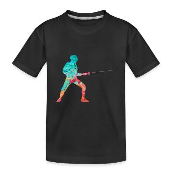 Fencing and fencing PopArt - Kids' Premium Organic T-Shirt - black - Front