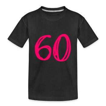 60. 60 ANS. 60e ANNIVERSAIRE. ANNIVERSAIRE 60 ANS. - T-shirt bio Premium Enfant - noir - Devant