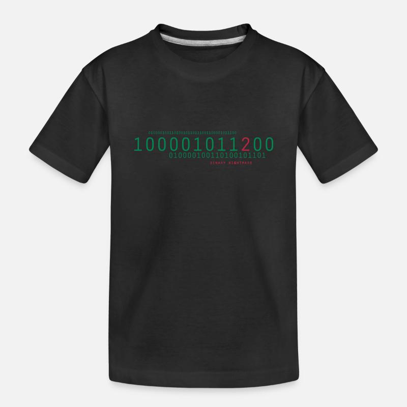 binary nightmare - Kinder Premium Bio T-Shirt - Schwarz