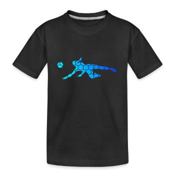Joueuse de volley-ball volley-ball féminin - T-shirt bio Premium Enfant - noir - Devant