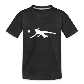 Volleyball Volley-ball féminin Volley-ball masculin - T-shirt bio Premium Enfant - noir - Devant